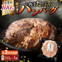 【ふるさと納税】【3回定期便】佐が家 佐賀牛100% ハンバーグ 140g × 4個 /ナチュラルフーズ [UBH020]