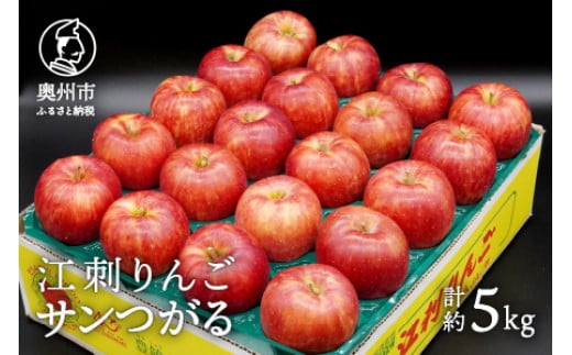 
            江刺りんご サンつがる 5kg(16～20玉) 【9月中旬以降お届け】 フルーツ 林檎 冷蔵配送 離島配送不可 [AQ022]
          