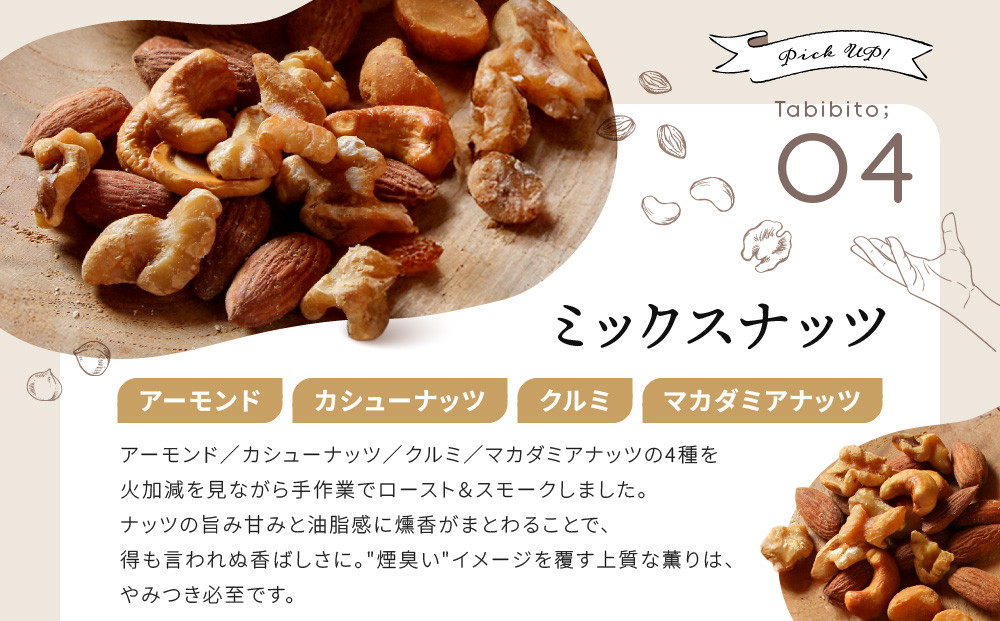 ＜数量限定＞飛騨の森薫るスモークチーズ＆ナッツセット | 燻製 飛騨山椒 薫 チーズ 乳製品 アーモンド カシューナッツ クルミ マカダミアナッツ ロースト TABIBITO KX007