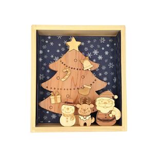 木のおもちゃ クリスマスデラックスセット 赤ちゃんの宝石箱＋クリスマスツリー（紺色）＋おままごとセット