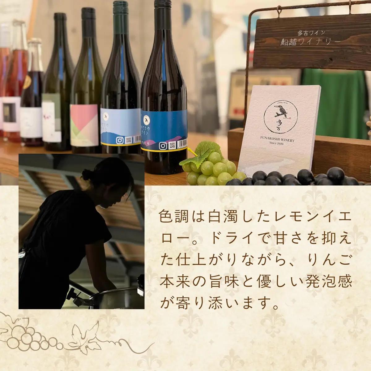 多古ワイン Cidre(シードル)【りんごのスパークリングワイン】750ml_酒・アルコール  ワイン _【配送不可地域：離島・沖縄県】 TAKM005