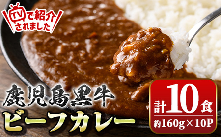 鹿児島黒牛ビーフカレー(160g×10P) 鹿児島 国産 黒牛 牛肉 ビーフ レトルトカレー パック ご当地カレー おかず 惣菜 ギフト 贈答【新村畜産】