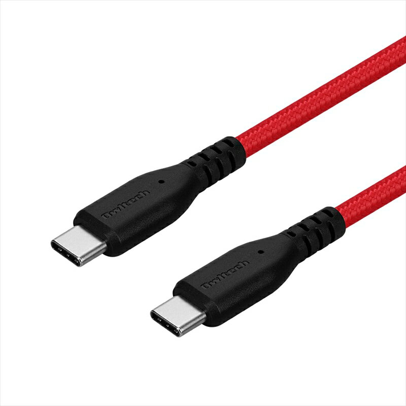 【ふるさと納税】 Owltech(オウルテック) 断線に強く柔らかい USB タイプC to Cケーブル 0.5m ブラックレッド OWL-CBA4CC5-BKRE 【スマホ タブレット 充電ケーブル タイプc ケーブル 家電 ガジェット 海老名市 】