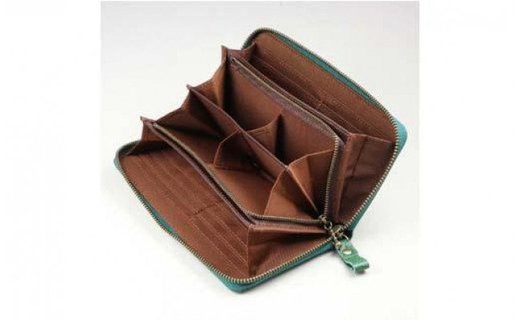 豊岡工房　牛革コインが分けられる長財布（3774-16）ピンク