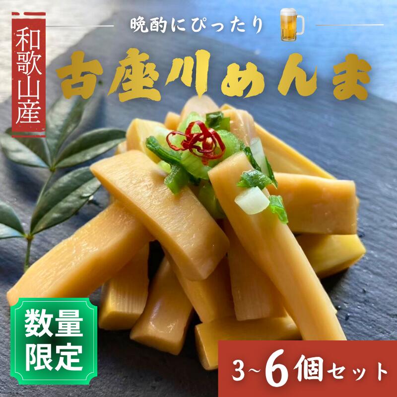【ふるさと納税】 完全国産 古座川めんま 100g×3～6個セット ＜国産たけのこ使用＞（ 和歌山県 古座川町 めんま 発酵 竹の子 惣菜 ラーメン トッピング ）