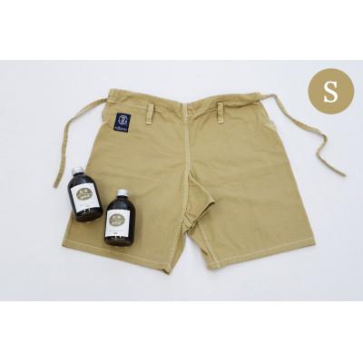 ふるさと納税 柏原市 街の焙煎所さんとコラボ　コーヒー染ショートパンツSサイズとカフェラテベース2本