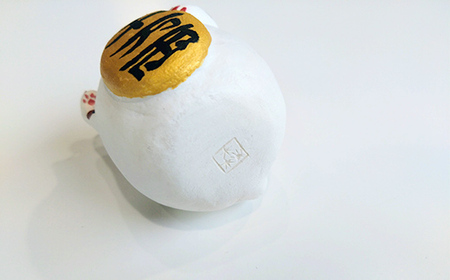 招き猫 ペアのオブジェ 猫 ネコ ねこ 専門店 雑貨 インテリア 置物 手作り 置き物 かわいい 可愛い 福 幸福 日用品 F4F-2984