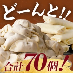 一徹堂・冷凍生餃子(60個)＆生春巻き(10本)セット 一徹ラーメン 餃子×60個 春巻き×10個 計70個 約1.6kg 大容量冷凍生餃子 30個×2パック 生春巻き 5個×2パック レトルト 総菜
