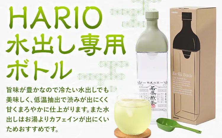 若蒸煎茶 上煎茶 セット 水出しボトル ハリオ 80g 柳田製茶《30日以内に出荷予定(土日祝除く)》鹿児島県 さつま町 ティーパック おうち時間 ティータイム 水出し セット 煎茶 緑茶 日本茶 ギ