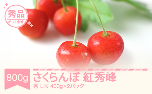 【先行予約】さくらんぼ 秀品 紅秀峰 400g×2 令和9年産 mm-bspsx800