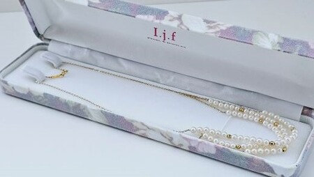 ベビーパールをデザイン、オリジナル3連ネックレス　/　あこや ネックレス 真珠 伊勢志摩 ベビーパール 志摩 アクセサリー ギフト パール 母の日 ホワイトデー クリスマス 入学式 卒業式 結婚式 冠