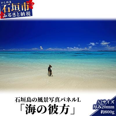 ふるさと納税 石垣市 石垣島の風景 写真パネルL(海の彼方) NN-3
