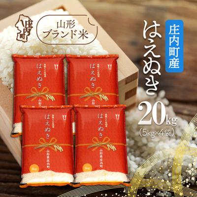 ふるさと納税 庄内町 庄内町産 はえぬき 20kg 5kg×4袋 令和7年産 2025年産 ブランド米
