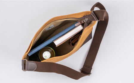 アーミーダックショルダーバッグ L 4色から選べる 鞄 布製帆布 ユニセックス 岐阜市/革工房COMOC[ANBP004]