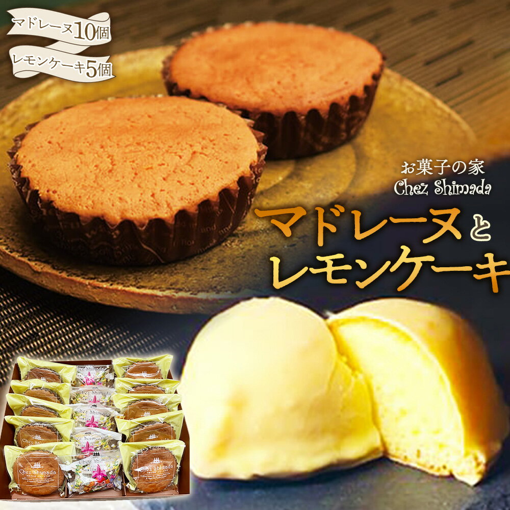 【ふるさと納税】 マドレーヌとレモンケーキ（15個入り） ／ マドレーヌ レモンケーキ 焼き菓子 詰め合わせ しっとり 個包装 おやつ ギフト 手土産 スイーツ バター風味 レモン風味 小分け プレゼント お取り寄せ 自宅用 軽い食感 送料無料 愛知県 特産品 No.405