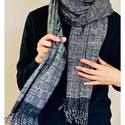 ふるさと納税 小郡市 マフラー 翔工房 上質カシミヤ100% 手紡ぎ・手織りマフラー 網代模様 [No5354-0605] |  | 03