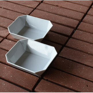 1616/ TY Square Bowl 150 White 2個セット 有田焼 器 皿 ボウル ホワイト 白 A15-244