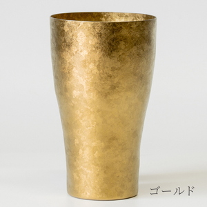 チタン二重タンブラー 窯創り マグナム (ゴールド)