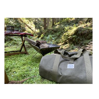 ふるさと納税 上牧町 キャンプに、ALBERTON社の難燃薪キャリーシート　　カーキードラブ