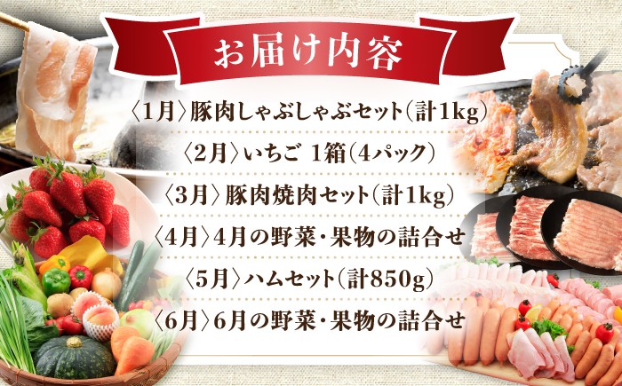 おおむら夢ファームシュシュ 豚肉 いちご ブルーベリー みかん 米 野菜詰合せ