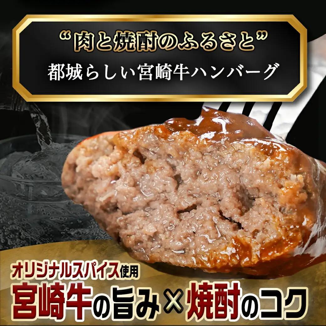 加熱済み☆宮崎牛ハンバーグ6個〔14-8405〕_(都城市)都城産 宮崎牛 ハンバーグ 湯せん 贈り物 ギフト