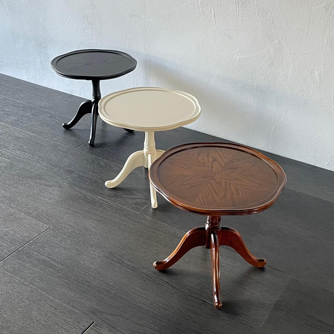 【ブラック】松永工房 Petit. Continue プティ・ティーテーブル ミニチュア家具 1／3家具 ドール家具 ドール 40～60センチ対応 インテリア アンティーク家具 木製 テーブル ねこ脚