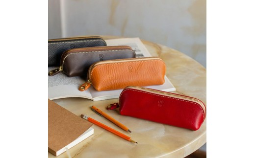 三角ペンケース【福岡市内製造】＜チョコ＞