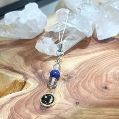 ふるさと納税 高石市 天然石ラピスラズリ×水晶ストラップ |  | 03