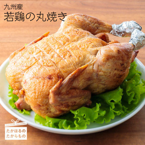 能勢どんの店特製 九州産若鶏の丸焼き(冷蔵)4人前～5人前 炭火の窯で焼き上げ [国産 大ボリューム 真空パック クリスマス パーティ ローストチキン ワンストップオンライン] TF0370-P00016