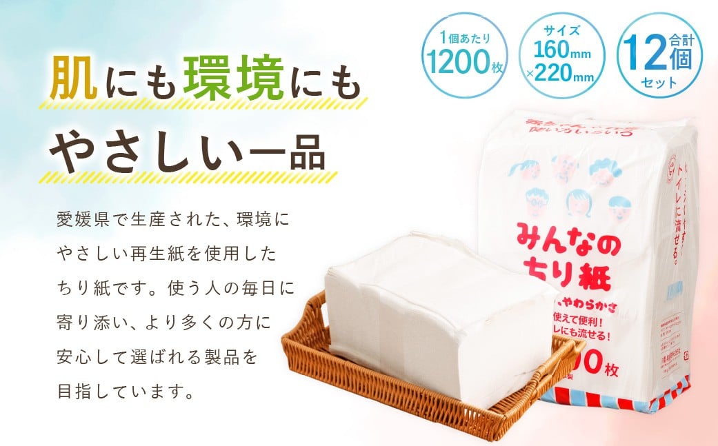 みんなのちり紙 1200枚×12個（1025）