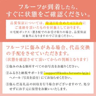 【定期便】新鮮産直甲州市！旬の果物3品定期便【2024年発送】（KSF）D-126