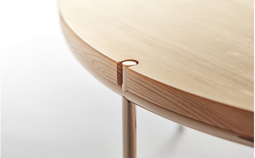 【FIL】コーヒーテーブル MASS Series 900 Coffee Table -Natural Wood & Copper Frame-