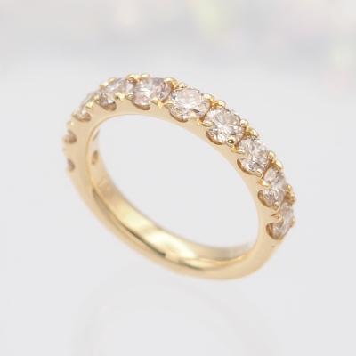 ふるさと納税 甲府市 K18 2.0ctハーフエタニティダイヤモンド リング　HR-009589