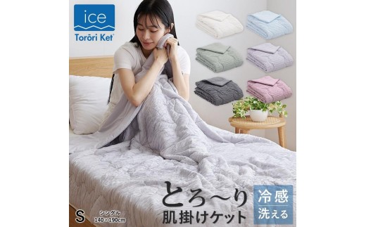
                  アイスとろーりケット　ひんやり 冷感 洗える 肌掛け布団 シングル とろーりケット キルトケット 夏 熱帯夜 リバーシブル レーヨン 吸湿 ホコリが出にくい 江崎ふとん_Qc055
                