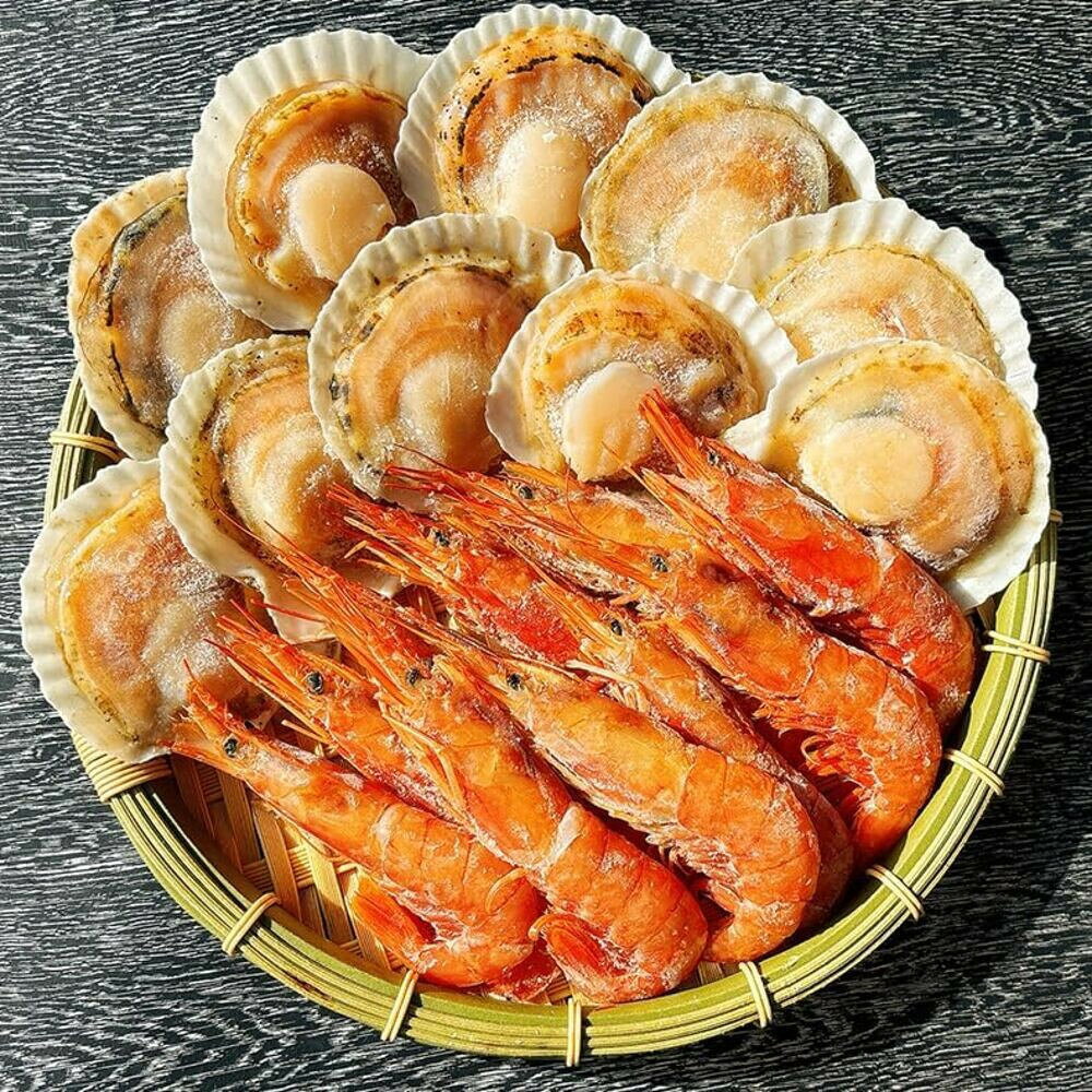 【ふるさと納税】海鮮 バーベキュー セット 殻付き ホタテ 赤海老 2種20品 BBQセット お取り寄せ 詰め合わせ