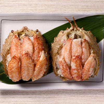 ふるさと納税 森町 北海道産 毛がに甲羅盛(約120g×2個)※カニみそ入り