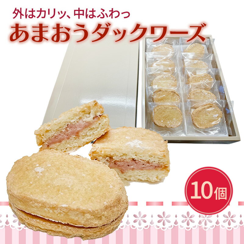 【ふるさと納税】洋菓子 あまおう ダックワーズ 10個入り いちご スイーツ 菓子 お菓子　お届け：5月～9月のお申込みにつきましては、10月より順次発送させていただきます。