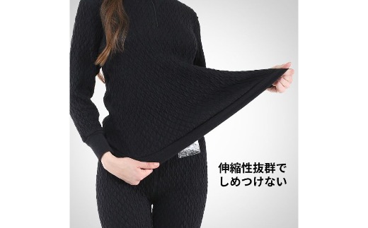 防寒肌着 ひだまり エベレストＸ 婦人 ハイネック インナー ダークブラック M 高知県 高知 四万十市 四万十 しまんと 日本製 高品質 服 アンダー 保温 抗菌 防臭 レディース 女性 トップス 