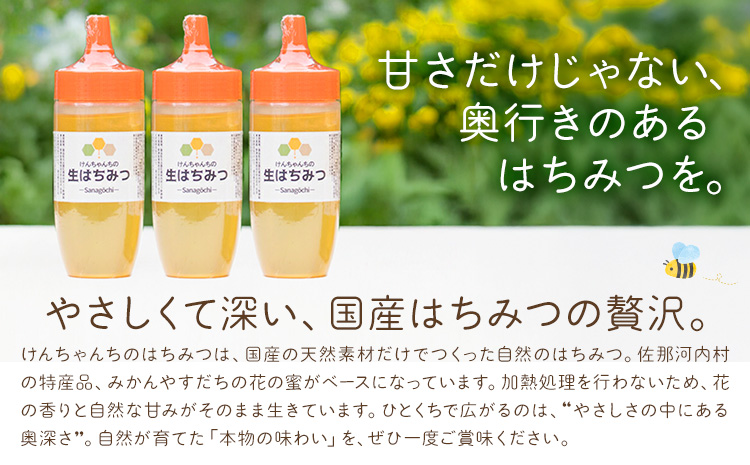 けんちゃんちの国産蜂蜜 300g×3本《30日以内に出荷予定(土日祝除く)》| ふるさと納税 はちみつ ハチミツ 蜂蜜 国産蜂蜜 天然蜜蜂 徳島県 佐那河内村 送料無料