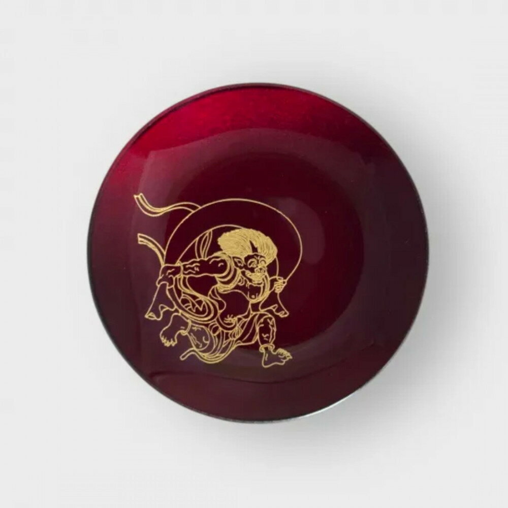 【ふるさと納税】丸小皿 風神 赤溜 ［NF260］ | 食器 パーティ 漆器 工芸品 クラフト 民芸 人気 おすすめ 送料無料 ギフト プレゼント 贈り物