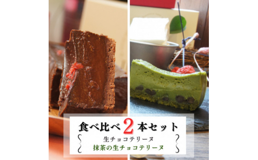 
とろける生チョコテリーヌ&抹茶の生チョコテリーヌ　2本セット 380g×2本(福岡県水巻町)【1381771】
