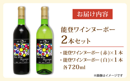 【先行予約】期間限定！ 能登ワインヌーボー２本セット / わいん ワイン 赤 白 能登ワイン 奥能登 能登半島 牡蠣 かき 熟成 ぶどう ブドウ 葡萄 送料無料
