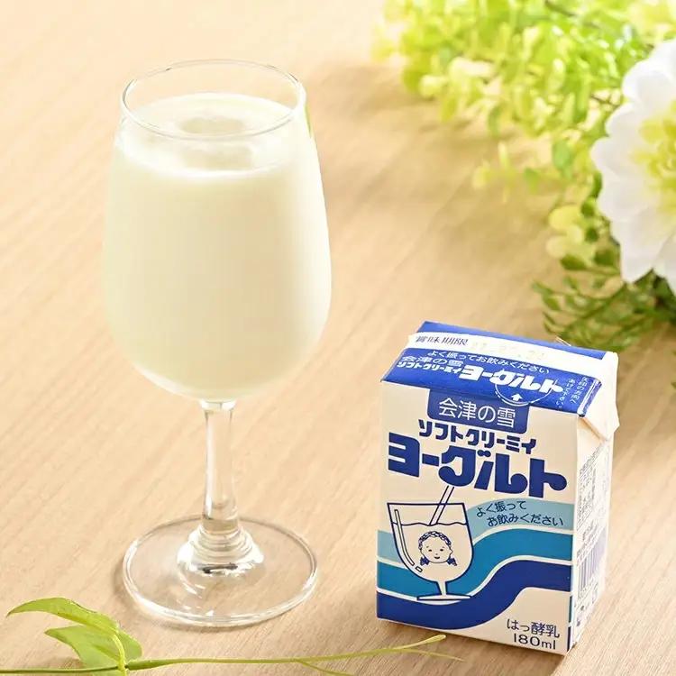 11-E 会津の雪 飲むヨーグルト ソフトクリーミィ プレーン 180ml×24個 セット