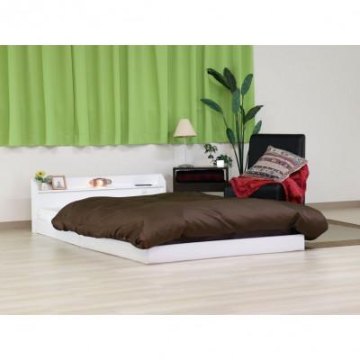 ふるさと納税 知立市 【組立付き】268ダブルベッド(ホワイト)ポケットコイルマットレス付(1518)