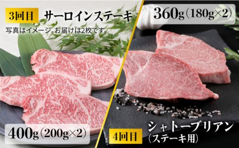 【人気部位定期便】糸島黒毛和牛（博多和牛）セット全6回（月1回） 2人前 約3kg 糸島ミートデリ工房 [ACA110]