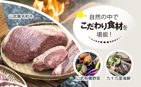 Render Fika 日帰り BBQ松(山武黒毛和牛,有機野菜,海鮮) / 貸切露天風呂セットプラン （2名様分）【 ふるさと納税 人気 おすすめ ランキング BQQ バーベキュー レジャー 日帰り