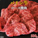 【ふるさと納税】＜パイン牛ロース焼肉　500g＞※入金確認後、翌月末迄に順次出荷します。 宮崎県産黒毛和牛 牛肉 ブランド牛 株式会社ユウエス 宮崎県 特産品 高鍋町 【冷凍】