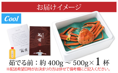 【先行予約】選べる！美味しさ直送【成前特選】 越前がに（400g～500g）×1杯【11月～3月発送】  [D-028042] / 福井県 福井 オス 雄 ズワイガニ ボイル 冷蔵 越前ガニ 越前がに