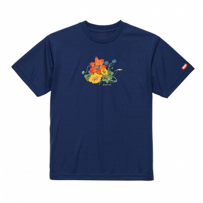 【ふるさと納税】JTTA公認　卓球ユニフォーム【男女兼用(ドライ):Lサイズ】フラワー　インディゴ【1518840】