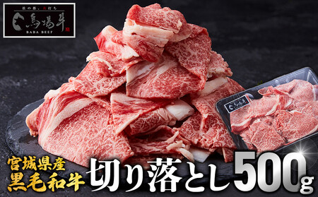 【馬場牛】宮城県産黒毛和牛 切り落とし 500g(500g×1)